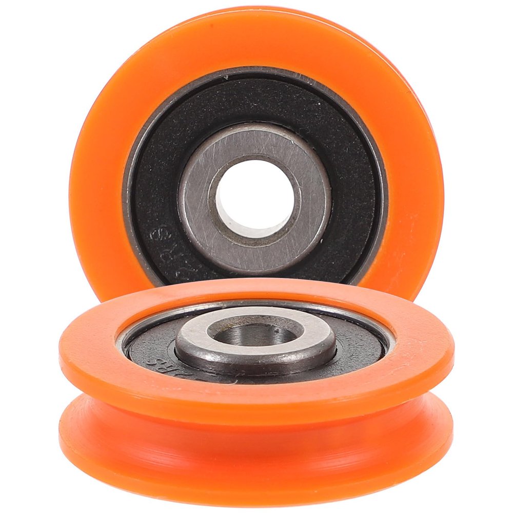Garneck Grooved Ball Bearings, 1.5-Inch Diameter, 2-Piece Set, Nylon and Steel