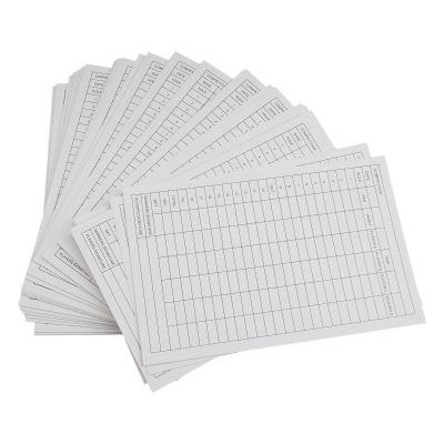 FUBESK Scorecard Sheets, 40 Count, 15.2 x 99.1 cm, Coated Paper