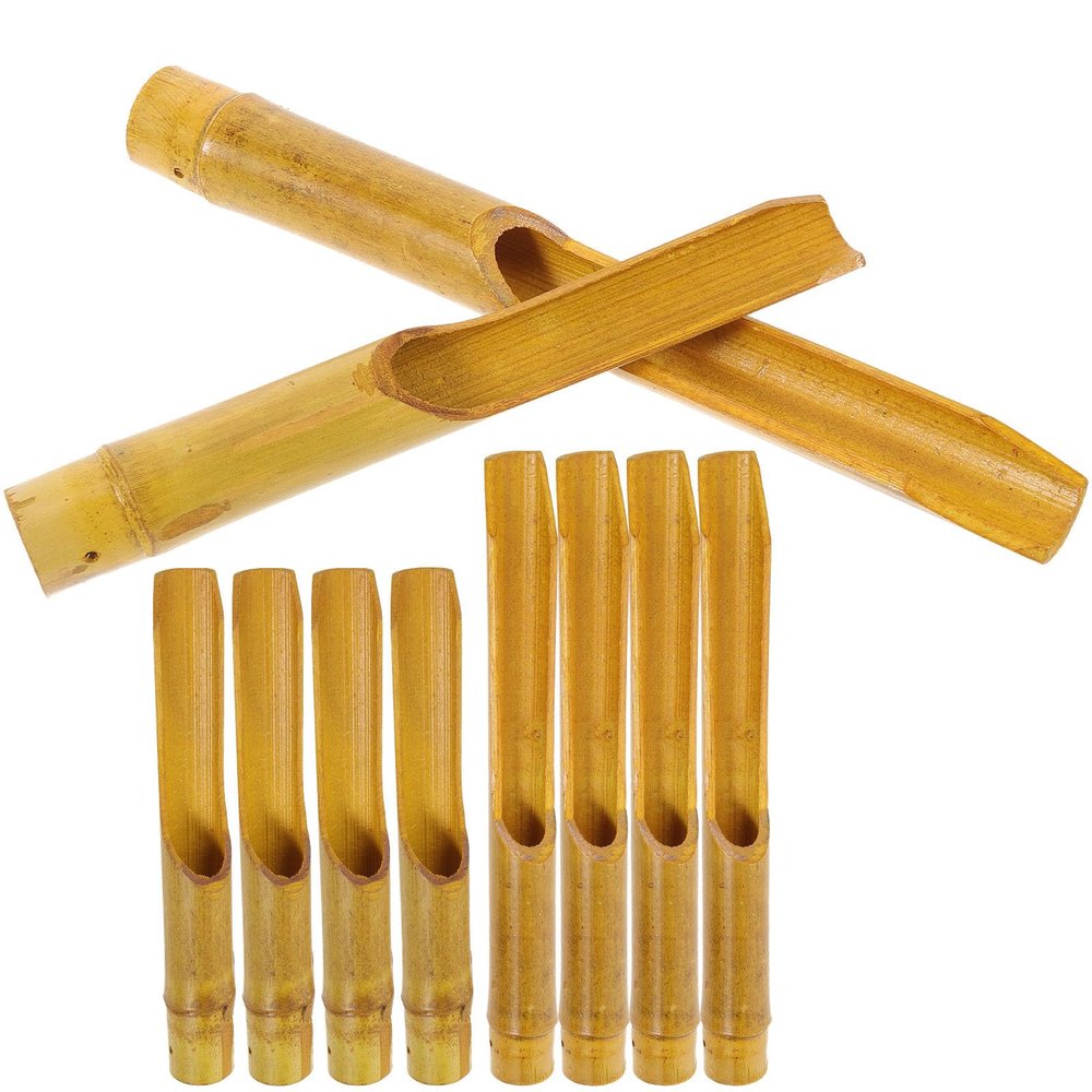 Brown Bamboo Wind Chime Tubes for DIY Garden Decor
