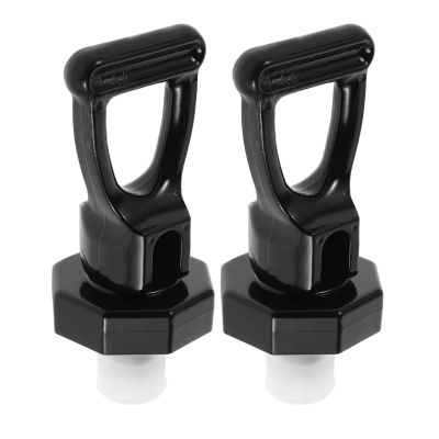 Water Dispenser Faucet Handles, 2-Piece, Black Plastic