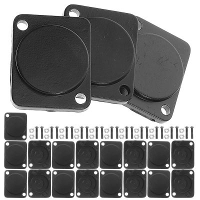 LRXIYODE 12-Pack D-Series Zinc Alloy Mounting Plates with Screws and Nuts, Compatible with XLR Connectors