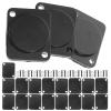 LRXIYODE 12-Pack D-Series Zinc Alloy Mounting Plates with Screws and Nuts, Compatible with XLR Connectors view 1
