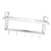 Cosiki Double-Layer Space Aluminum Microwave Oven Stand and Kitchen Shelf Organizer view 3