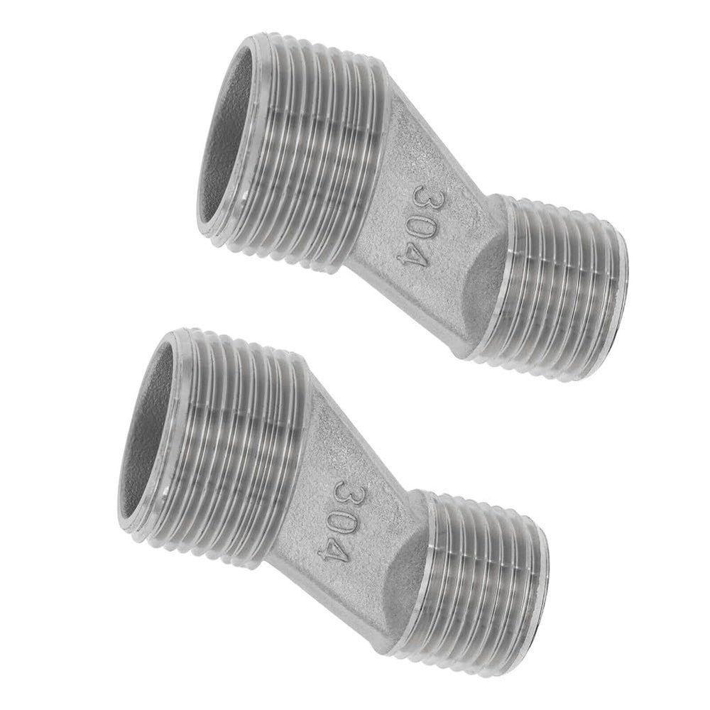 Lagomloot S-Connector Offset Adapters, 1/2 to 3/4 in. Male Thread for Clawfoot Tub Shower, 304 Stainless Steel, 2-Pack