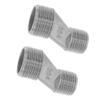 Lagomloot S-Connector Offset Adapters, 1/2 to 3/4 in. Male Thread for Clawfoot Tub Shower, 304 Stainless Steel, 2-Pack view 1