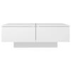 QJBSAVVA White Coffee Table, 90 x 60 x 31 cm, Modern Engineered-Wood Side Table view 3
