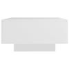 QJBSAVVA White Coffee Table, 90 x 60 x 31 cm, Modern Engineered-Wood Side Table view 4