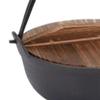 FQRDKT Hanging Aus with Wooden Lid, Cast-Iron Hot Pot view 2