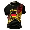 Germany Men's T-Shirt Retro Soccer Jersey with Eagle, 2026 World Cup Fan Tee, Black, XL view 1
