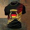 Germany Men's T-Shirt Retro Soccer Jersey with Eagle, 2026 World Cup Fan Tee, Black, XL view 2
