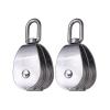 2-Pack 304 Stainless Steel Wire Rope Pulley Blocks, 500 kg Capacity view 1