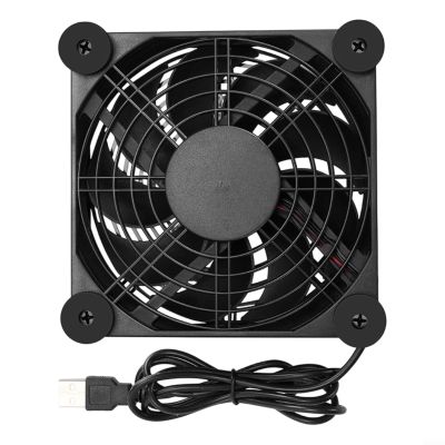 CWOQOCW Efficient USB Cooling Pad with Upward Airflow for Mini PCs, Laptops and Routers, Quiet Operation, Non-Slip Feet, Portable, Single Fan
