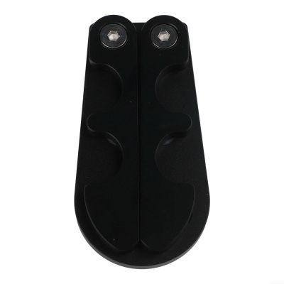 Foldable Portable Pool Cue Holder for 4 Cues, Weighted Metal Design, Black
