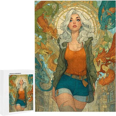 6000-Piece Adult Dog and Flower Puzzle, 179 x 105 cm