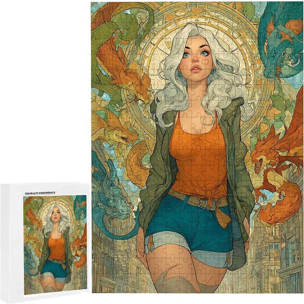 6000-Piece Adult Dog and Flower Puzzle, 179 x 105 cm