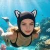 Generic Swim Cap Freediving Headwear view 3