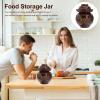 balacoo Ceramic Kimchi Container with Airtight Seal, Practical Home Storage Pot with Oriental-Inspired Modern Design, Assorted Style view 3