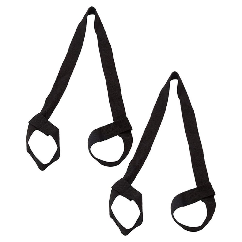 Angoily Adjustable Yoga Mat Carrying Straps with Shoulder Handles, 2-Pack, Black