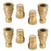 4-Pack 1/4-Inch Bronze Quick-Disconnect Couplings view 1