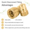 4-Pack 1/4-Inch Bronze Quick-Disconnect Couplings view 3