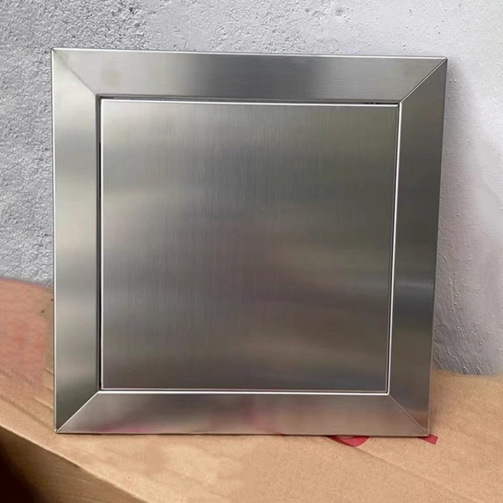 Sanitary Inspection Access Panel, 304 Stainless Steel, Push-to-Open