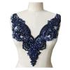 Beaded Lace Applique with Rhinestones, Color 12 view 1