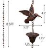 Lapiglo 2.6 m Metal Rain Chain for Garden and Patio, Brown view 3