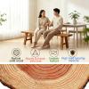 Solid Wood Farmhouse-Style Bench, Natural Finish, 140 x 26 x 45 cm view 3
