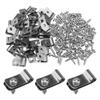 Opatiny 100-Piece Aluminum Wire Fence Clips with Screws, Silver view 2