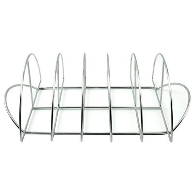 LatoYard Semi-Circular Rib Grill Rack, Non-Stainless Steel, Silver