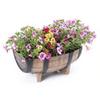 LatoYard Brown Plastic Wood-Look Planters, Set of 2 view 2