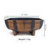LatoYard Brown Plastic Wood-Look Planters, Set of 2 view 4
