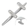316 Stainless Steel Marine-Grade Cleats, Round Rope Cleats, Dock Mooring Posts, Boat and Yacht Accessories (10 in.) view 3