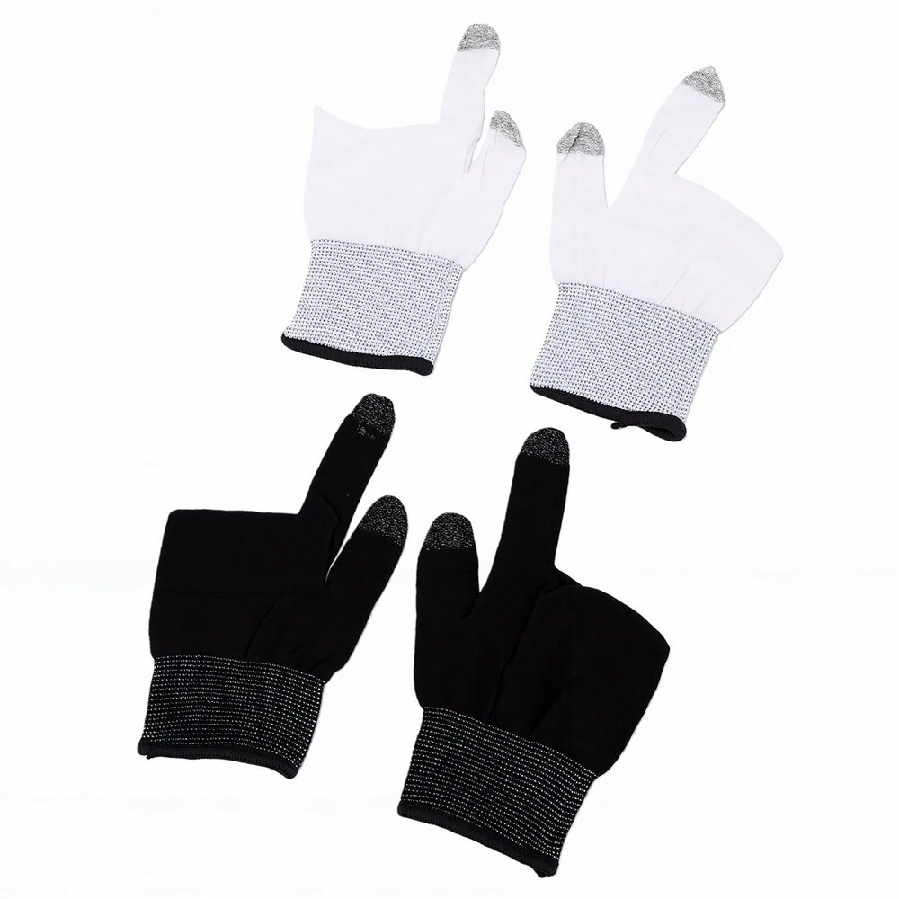 Bewinner Mobile Gaming Finger Sleeves, High-Sensitivity Seamless Touchscreen Gaming Finger Gloves for Precise Control, Lightweight and Comfortable, 2 Colors, Durable, 2 Pairs