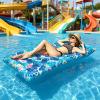 Inflatable Pool Lounger with Tropical Leaf Print view 3