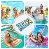 Inflatable Pool Lounger with Tropical Leaf Print view 4