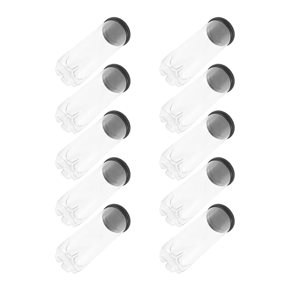 Toyvian Transparent PVC Tennis Ball Tubes, 10-Pack with Caps