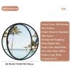 360° Rotating Round Aluminum Pivot Window with Glazing, Flush-Mounted Tempered Glass, Black Ripple, D90 cm/35.4 in view 2