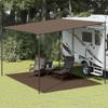 QUAHEAS Tent Carpet 300 x 400 cm, Brown, HDPE, Weather-Resistant and Breathable view 1