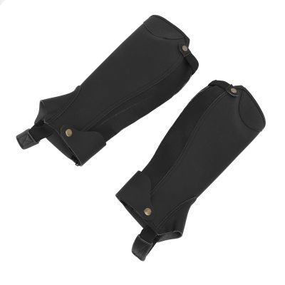 HUSHUI Half Chaps, Breathable, 3-Layer Fabric, Shock-Absorbing, for Riding, Children and Adults, 2 Pairs (XL)