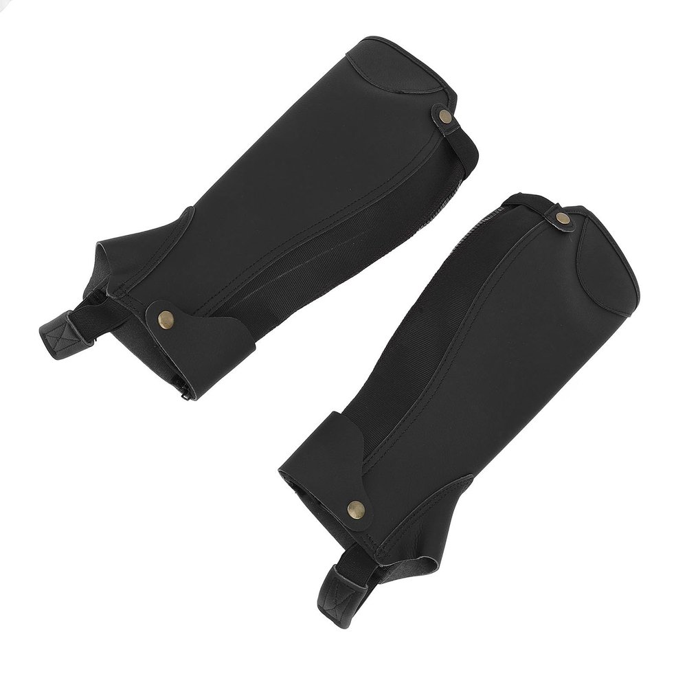 HUSHUI Half Chaps, Breathable, 3-Layer Fabric, Shock-Absorbing, for Riding, Children and Adults, 2 Pairs (XL)