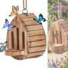 Wooden Butterfly House and Feeder for Gardens view 1