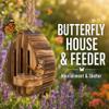 Wooden Butterfly House and Feeder for Gardens view 3