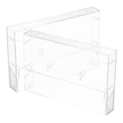 Plastic Cassette Cases, 2-Pack, Transparent