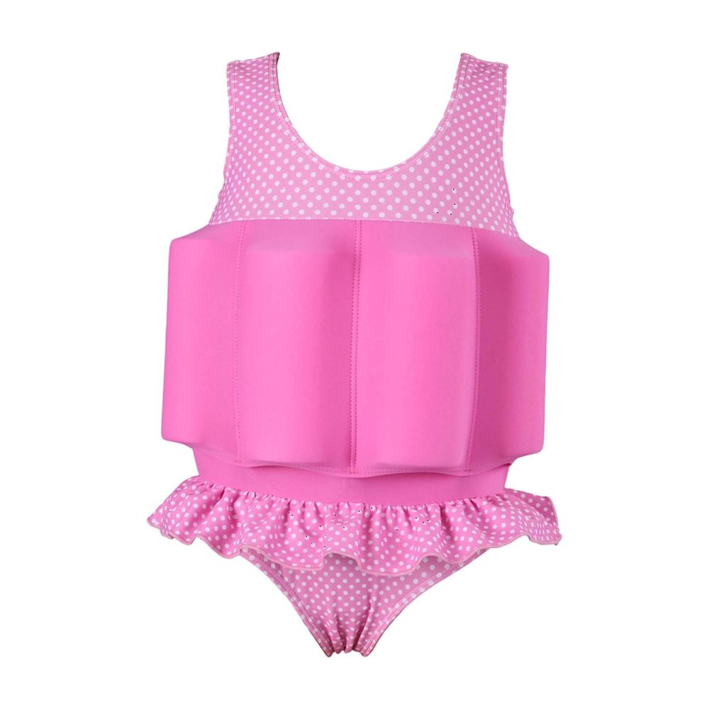 Girls' Swimwear Vest Swimsuit with High Buoyancy, 4–5 Years
