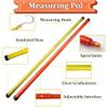 Telescopic Insulated Measuring Pole, Non-Conductive Fiberglass Pole for Power Lines, 20–60 ft Adjustable Reach with Locking Mechanism, Yellow Electrical Safety Tool for T view 4