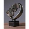 Handmade Resin Abstract Couple Head Sculpture view 4