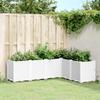 QJBSAVVA White Planter Box, 160 x 120 x 53 cm, Modular PP Raised Garden Bed view 2