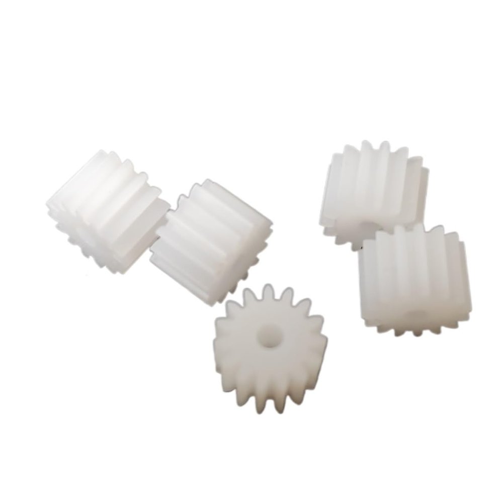 Cabluandry 5-Piece 0.5 m 8-Tooth Plastic Pinions, 1 mm Tight-Fit Bore, Module 0.5 Spur Gears for DIY Drones and Coreless Motors
