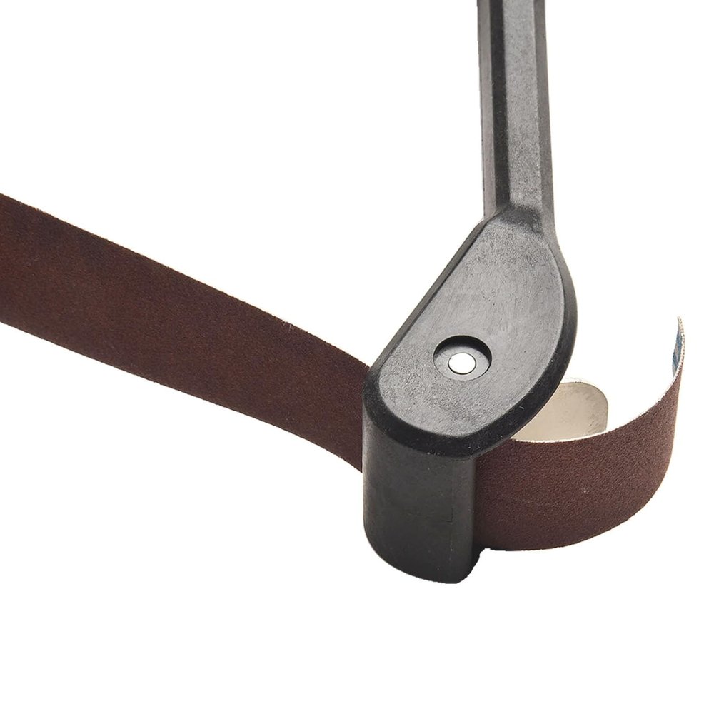 Hoppipola Hand Sanding Belt with Adjustable Screw, 25 mm Wide Aluminum Oxide Belt for Wood and Metalworking, 6-Meter Roll Included